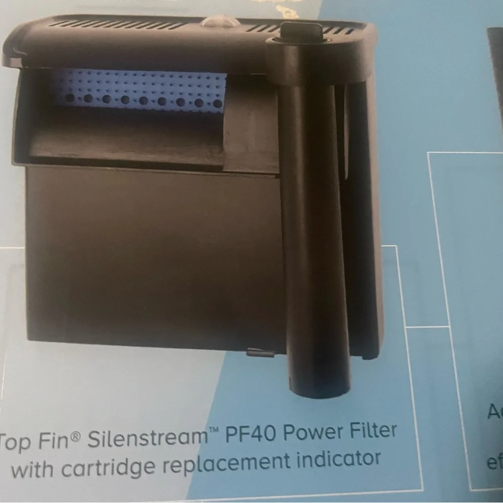 TOP FIN SilentStream Power Filter for Fresh & Saltwater Aquariums 3-stage NEW
